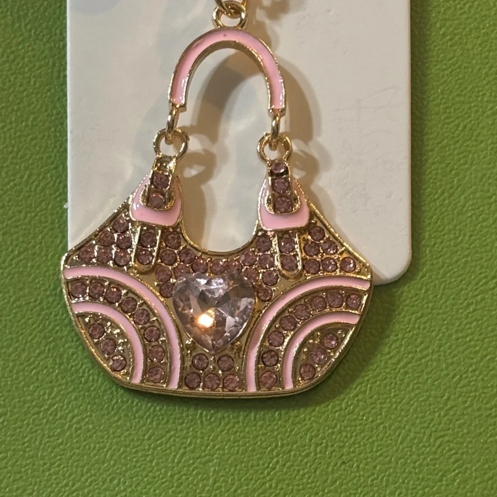 Pink and Gold Handbag Keychain/Bag Charm